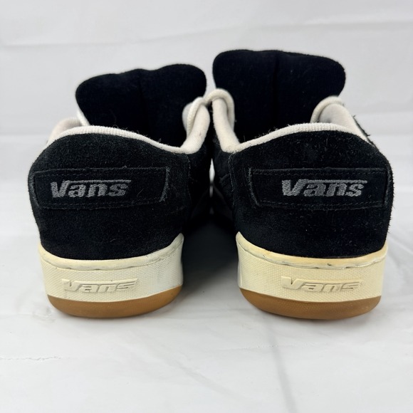 Womens Vtg Y2K Vans Chunky Puffy Skate Shoes Fat Tongue Black Sz 8 Suede Grunge - Picture 11 of 13